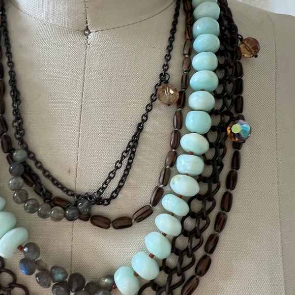 Stunning Hand Crafted Multi-Layer Statement Necklace - Picture 4 of 12